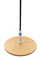 Hess Houten schommel rond met kralen naturel/pastel - thumbnail