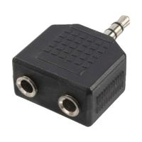 LogiLink CA1002 Adapter Jackplug Audio Adapter Zwart - thumbnail