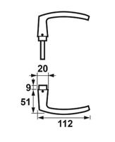 Axa deurkruk blok f1 dd40mm - thumbnail