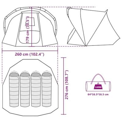Vistent 4-persoons waterdicht camouflage Vistent 4-persoons waterdicht camouflage