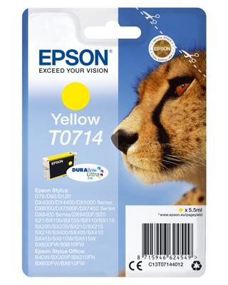 Epson inktcartridge T0714, 415 pagina&apos;s, OEM C13T07144012, geel - thumbnail