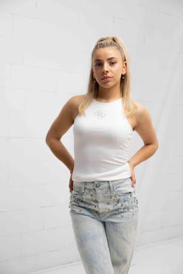 Guess Guendalina Top Dames Wit - Maat L - Kleur: Wit | Soccerfanshop Guess Guendalina Top Dames Wit - Maat L - Kleur: Wit | Soccerfanshop