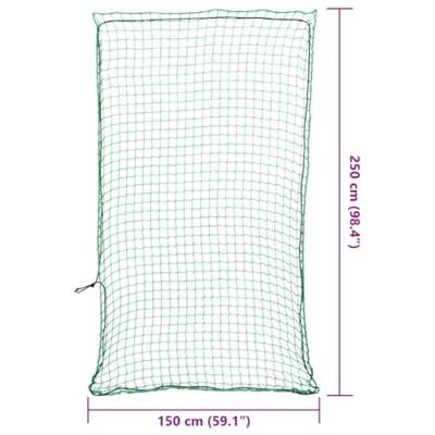 Aanhangwagennet elastisch touw 2,5x1,5 m polypropeen groen
