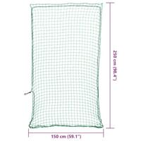 Aanhangwagennet elastisch touw 2,5x1,5 m polypropeen groen - thumbnail