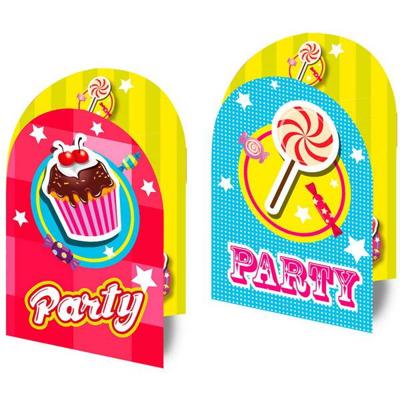 Uitnodigingskaartjes Sweet Party