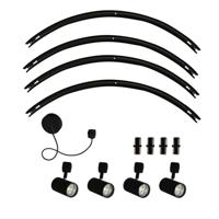 QAZQA Modern railsysteem met 4 spots zwart 1-fase rond - Iconic Jeana - thumbnail