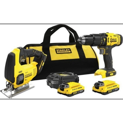 Stanley FATMAX SFMCK212D2S V20 18V klopboormachine & decoupeerzaag 2x2Ah SB - SFMCK212D2S-QW Stanley FATMAX SFMCK212D2S V20 18V klopboormachine & decoupeerzaag 2x2Ah SB - SFMCK212D2S-QW