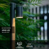 Lucide ARNE-LED - Sokkellamp - Ø 6,3 cm - LED - GU10 - 1x5W 2700K - IP44 - Zwart - thumbnail