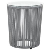 3-delige Bistroset met kussens PVC-rattan antraciet - thumbnail