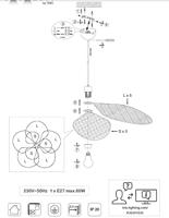Trio Grote bohemian hanglampFleure Ø 87cm zwart - R36291032 - thumbnail