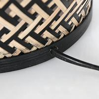 Steinhauer Zwarte bamboe tafellampMaze Ø 30cm - 3131BE - thumbnail