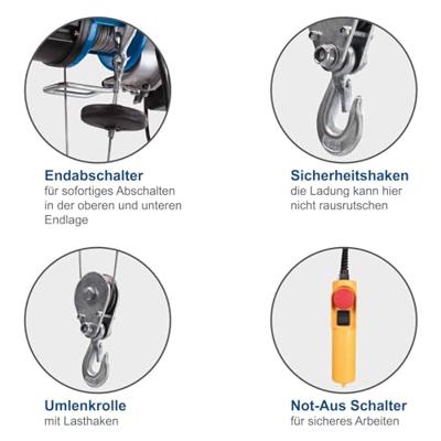 Elektrische takel - SCHEPPACH - HRS400 - 400 kg - 780 W - Automatische rem - thumbnail