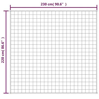 Verzwaringsdeken 220x230 cm 15 kg stof lichtcrmekleurig