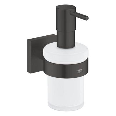 GROHE Start Cube Zeepdispenser - 160ml - met houder - vierkant - mat zwart 410982430