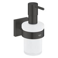 GROHE Start Cube Zeepdispenser - 160ml - met houder - vierkant - mat zwart 410982430 - thumbnail