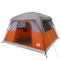Tent 4-persoons waterdicht oranje - thumbnail