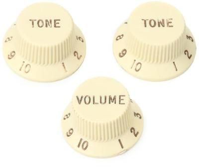 Fender Roadworn Strat Knobs Aged White (set van 3)
