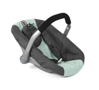 Poppen Autozitje Maxi-Cosi-stijl - Melange Antraciet Mint Poppen Autozitje Maxi-Cosi-stijl - Melange Antraciet Mint