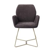 Jesper Home Eetkamerstoel 'Misaki' Beehive Gold, kleur Almost Black - thumbnail