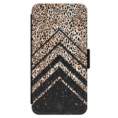 iPhone 14 Pro flipcase - Luipaard chevron