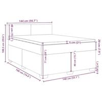 Boxspring met matras stof blauw 140x190 cm - thumbnail