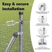 VidaXL Afrasteringspaal zilver 25 x 1 m (12 x 12 mm gaas) staal - thumbnail