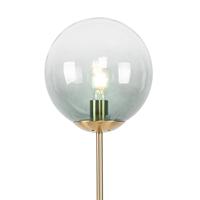 QAZQA Art deco vloerlamp messing met groen glas - Pallon - thumbnail