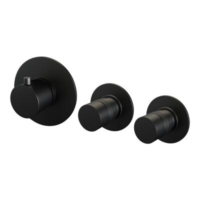 Inbouwthermostaat Brauer Black Edition en 2 Stopkranen Met in- en Afbouwdelen Geborsteld Mat Zwart Brauer Inbouwthermostaat Brauer Black Edition en 2 Stopkranen Met in- en Afbouwdelen Geborsteld Mat Zwart Brauer