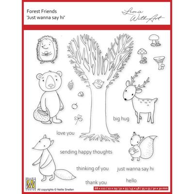 Nellie's Choice • forest friends clear stempels just wanna say hi