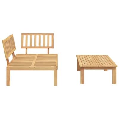 2-delige Loungeset pallet massief acaciahout - thumbnail