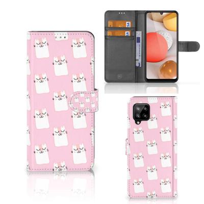 Samsung Galaxy A42 5G | Telefoonhoesje | Met pasjeshouder | Sleeping Cats Samsung Galaxy A42 5G | Telefoonhoesje | Met pasjeshouder | Sleeping Cats