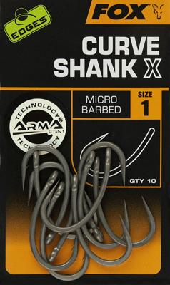 Fox Edges Curve Shank X 10st. Size 1