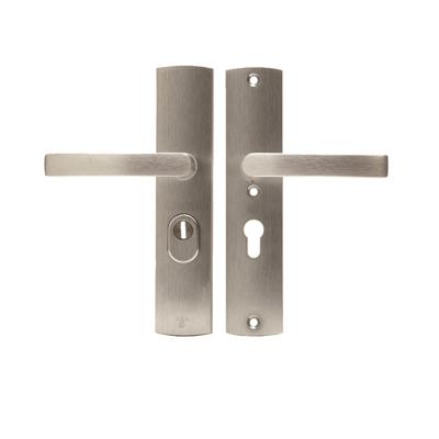 AXA | Veiligheidsbeslag Curve Plus | Kruk Blok | PC55 | Anti-kerntrek | Aluminium naturel