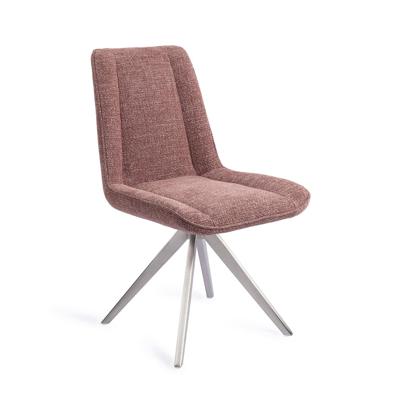 Jesper Home Umedo eetkamerstoel Scarlet Grain turn steel