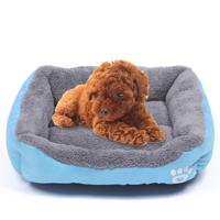 Candy Color vier seizoenen echte warme huisdier hond kennel mat Teddy hond mat grootte: M 54 × 42 × 12cm (blauw) - thumbnail