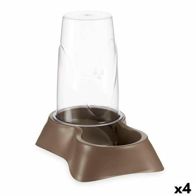 Dierenvoederbak Mascow Bruin Polypropyleen 3,5 L 21,5 x 32,5 x 32,5 cm Dispenser (4 Stuks)
