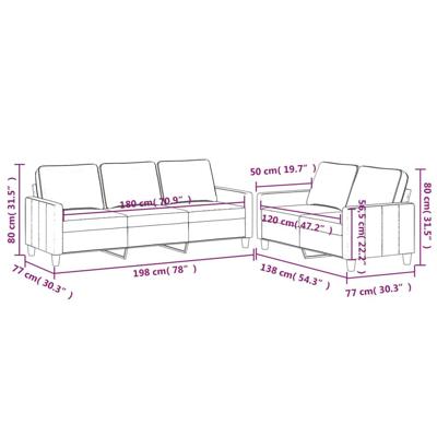 2-delige Loungeset met kussens fluweel zwart