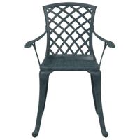 Tuinstoelen 2 st gietaluminium groen - thumbnail