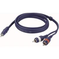 DAP FL30 aux kabel- stereo mini Jack > 2 RCA Male L/R 1,5 m - thumbnail