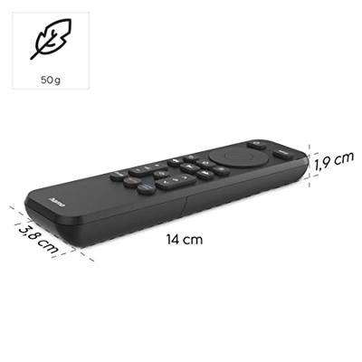 Hama Remote Control for TV + Netflix Prime Video Disney+ Buttons Programmable Afstandsbediening Zwart