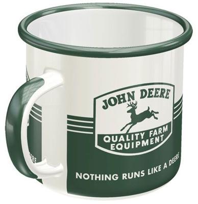 John Deere farm emaille mok