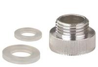 MV-2PR verbindingsstuk ¾" x ½", chroom van aluminium afmetingen: ½" buitendraad. x ¾" binnendraad geschikt voor standaard handdouches garantie: 3 jaar - thumbnail