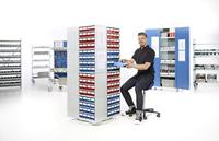 Treston 0830-6 Opslagmagazijn (b x h x d) 400 x 395 x 300 mm Lichtgrijs, Blauw 1 stuk(s) - thumbnail