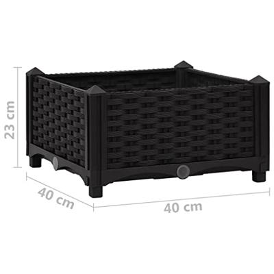 VidaXL Plantenbak verhoogd 40x40x23 cm polypropyleen