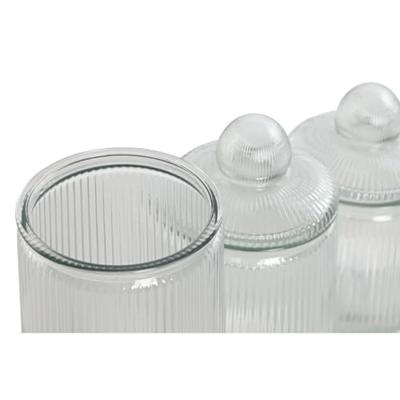 Set van 3 Potjes Home ESPRIT Transparant Siliconen Kristal 1,4 L 3 Onderdelen Set van 3 Potjes Home ESPRIT Transparant Siliconen Kristal 1,4 L 3 Onderdelen