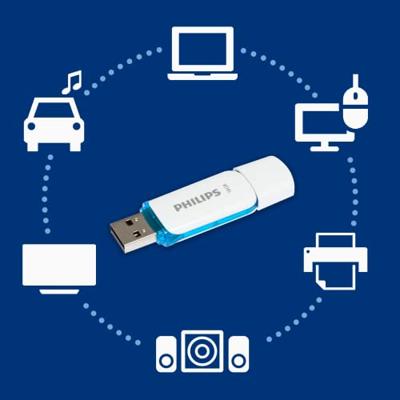 Philips FM16FD70B USB flash drive 16 GB USB Type-A 2.0 Blauw, Wit