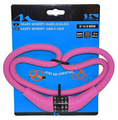 M-Wave kabelcijferslot silicon 900 x 12mm roze