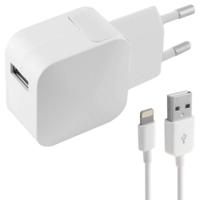 Wandlader + MFI Lightning Kabel KSIX Apple-compatible 2.4A USB iPhone - thumbnail