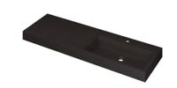 Wastafel INK Momento 1400x450x90 mm Quartz zwart 3421259 - thumbnail