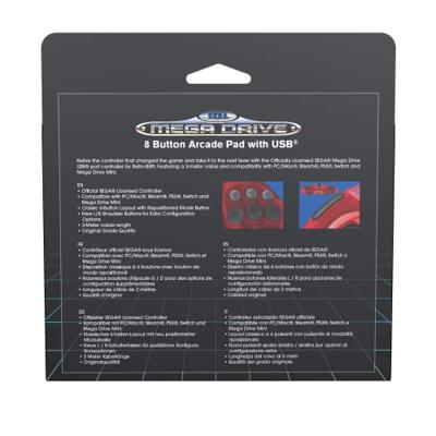 Retro-Bit - SEGA Mega Drive 8-Button USB Controller (Crimson Red)